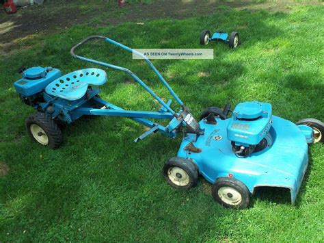 1962 Blue Lawn Boy Loafer Riding Lawn Mower Tractor Antique Vintage