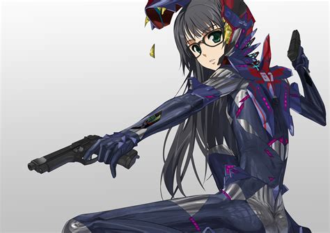 Asobi Ni Iku Yo Black Hair Futaba Aoi Glasses Gun Kusaka Souji Weapon