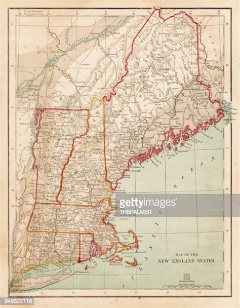 New England Usa Map High Res Illustrations Getty Images