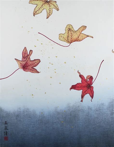 Leaves Series Contemporary Chinese Ink Paintings By Wu Lan Chiann