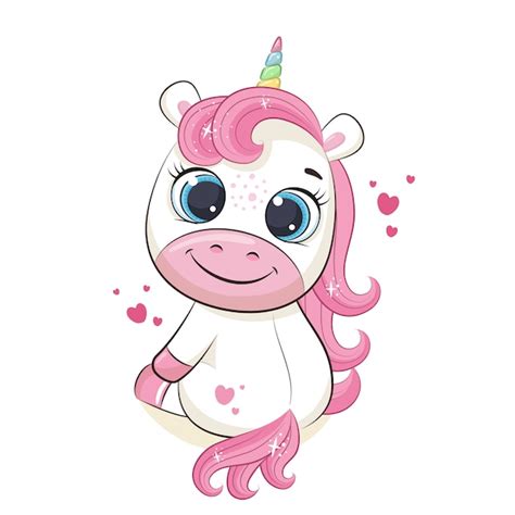 Premium Vector Cute Baby Unicorn Illustration