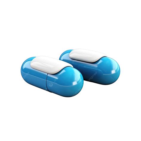 3d White And Blue Pill 3d Rendering Capsule Pill Blue Medical Pill 3d