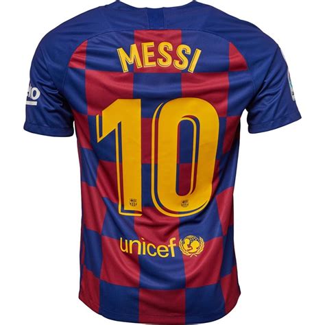 Nike Heren Fcb Barcelona Messi 10 La Liga Home Voetbal Jersey Blauw