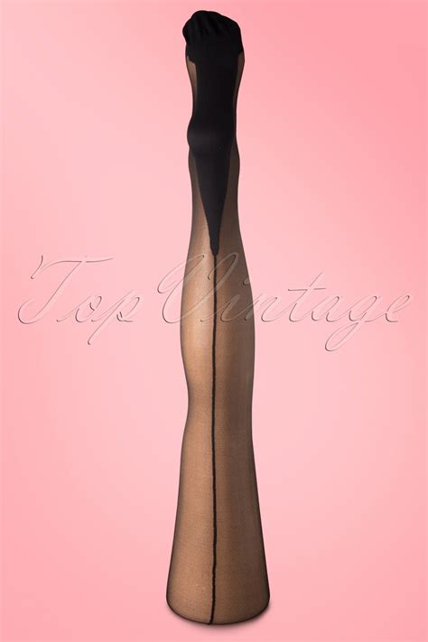 Vintage Style Nude Tights With Nude Seams S M Revival My XXX Hot Girl