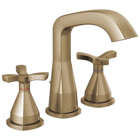 Delta Stryke Champagne Bronze Finish Widespread Bathroom Faucet with M