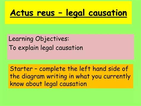 ppt actus reus legal causation powerpoint presentation free download id 6970272