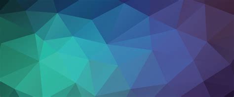 Download 3440x1440 Triangles Colorful Green Colors Low