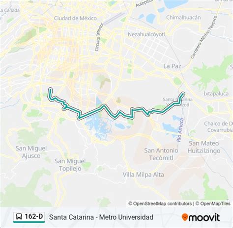 Ruta 162d Horarios Paradas Y Mapas Santa Catarina Eje 10 Sur