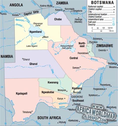 Botswana World Map And Information