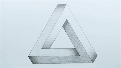 Impossible Triangle Drawing Penrose Triangle Step By Step Super Easy