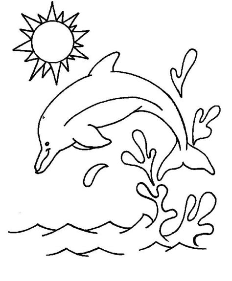 Dolphin Jumping Coloring Page Free Printable Coloring Pages For Kids