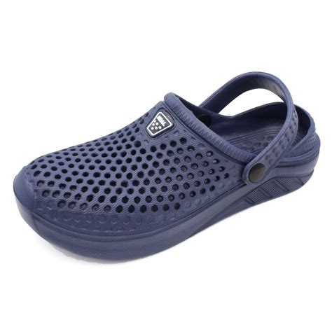 Slm Mens Clogs Perforated Slingback Sandals Water Garden Shoes