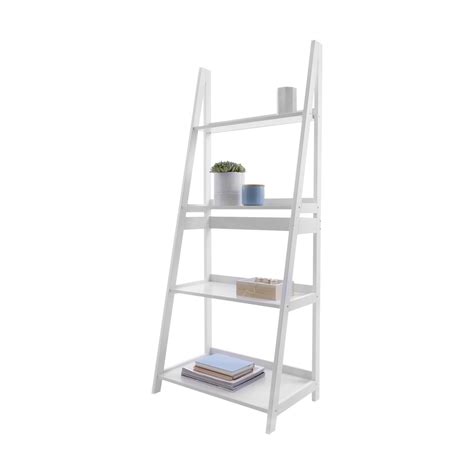 Customers are more interested in having modern and inspiring home decor. 4 Tier Ladder Shelf White | Kmart