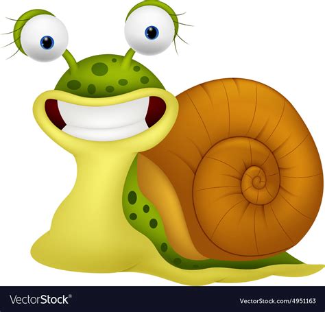 Cute Snail Cartoon Royalty Free Vector Image Vectorstock