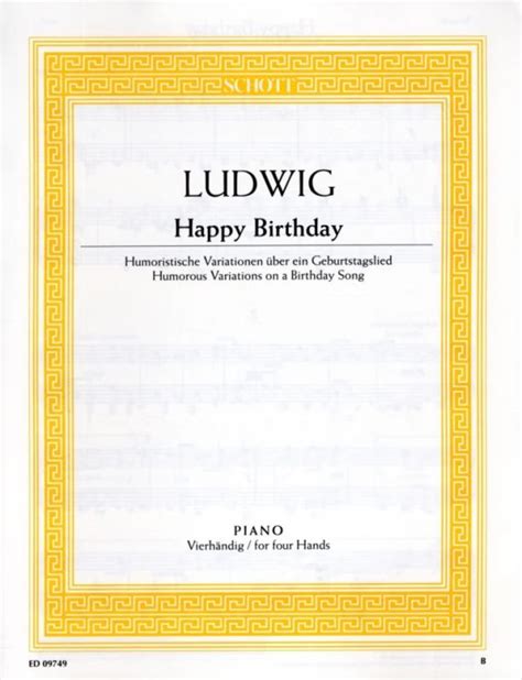 Happy Birthday From Claus Dieter Ludwig Buy Now In The Stretta Sheet