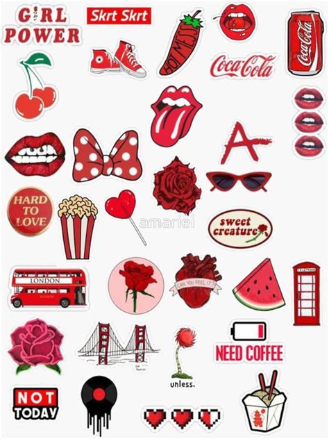 Red Aesthetic Stickers Kawaii Blush Png Red Aesthetic Stickers