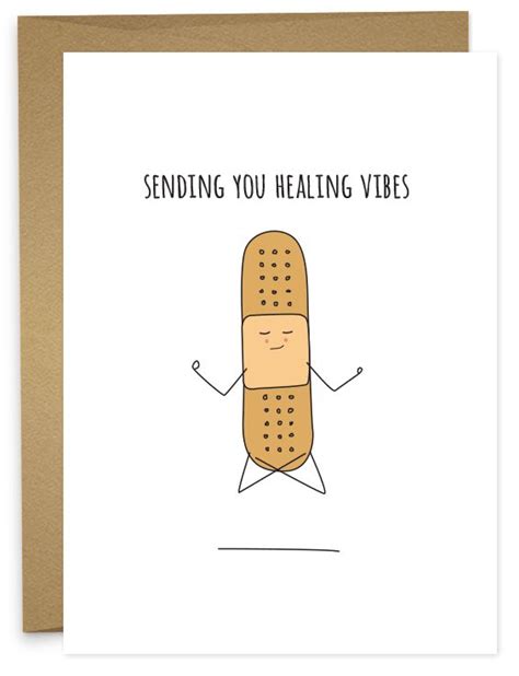 Healing Vibes Funny Get Well Cards Punny Cards Funny Greeting Cards