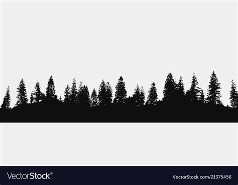 Forest Silhouette Backdrop Royalty Free Vector Image