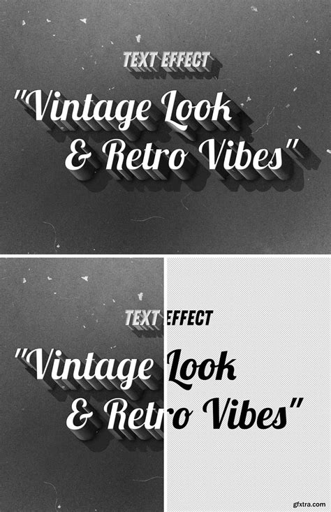 3d Vintage Film Mono Chrome Text Effect Mockup 344586117 Gfxtra