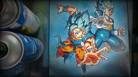 Goku Y Vegeta Spray Paint Art Youtube