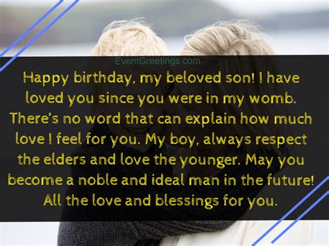 Heart touching birthday wish for girlfriend. 30 Best Happy Birthday Son From Mom Quotes With ...