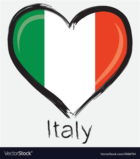 love italy flag royalty free vector image vectorstock