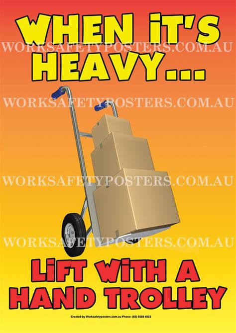 Safe Heavy Lifting Safety Poster Safety Posters Australia