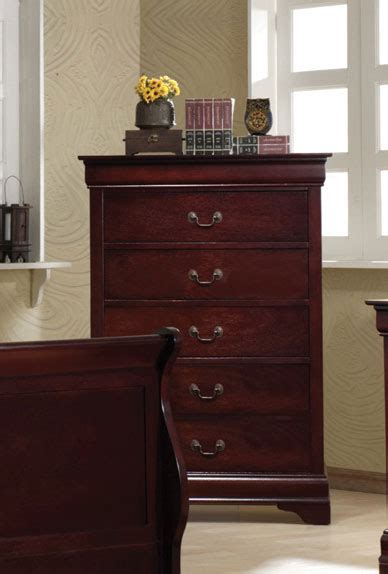 Coaster Louis Philippe Bedroom Set Cherry 203971 Bed Set At