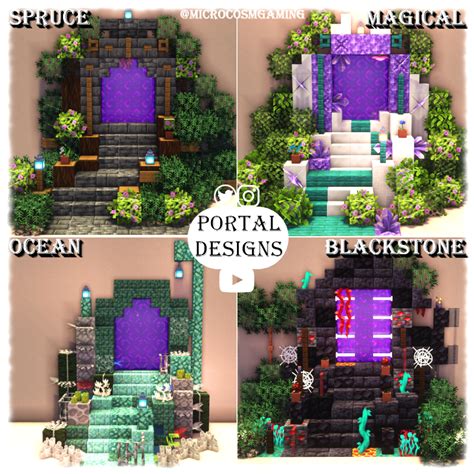 Minecraft Portal Minecraft Farm Minecraft Cottage Minecraft