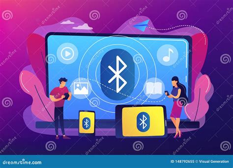 Bluetooth Connection Concept Vector Illustration Editorial Image