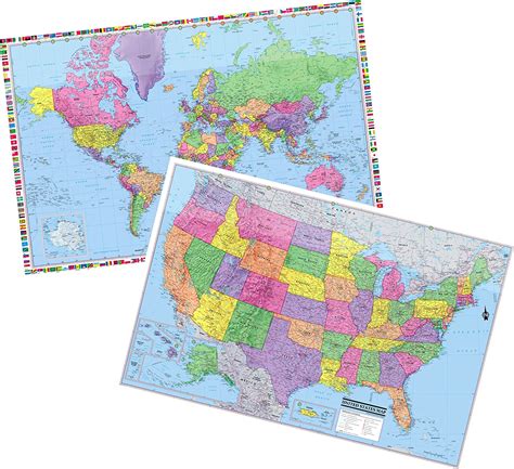 Coolowlmaps United States Wall Map Set Office Products