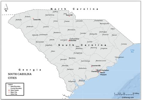 City Map Of South Carolina World Map