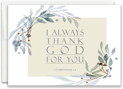 Religious Thank You Cards With Bible Verse Watercolor Scripture