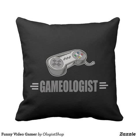 Funny Video Gamer Throw Pillow Video Game Throw Pillow
