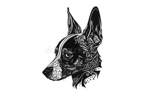 Little Black Dog Tattoo Stock Illustrations 363 Little Black Dog