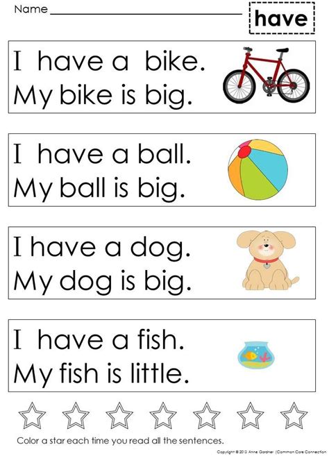 Kindergarten Sight Word Practice Sentences And Games Guided Reading