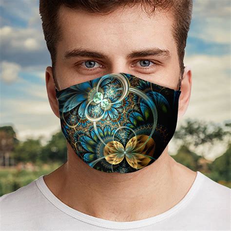 Fantasy Stained Glass Face Mask Mask With Replaceable Pm2 5 Etsy