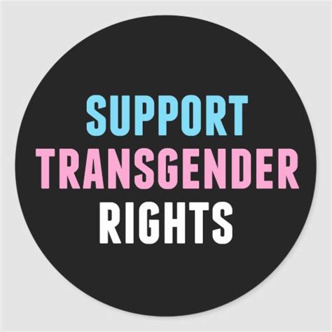 Support Transgender Rights Classic Round Sticker