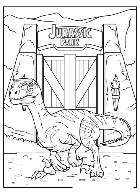 Dinosaur Jurassic World Coloring Pages And Coloring Book