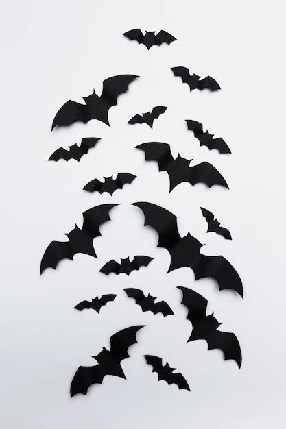 Premium Photo Halloween And Decoration Concept Paper Bats Flying