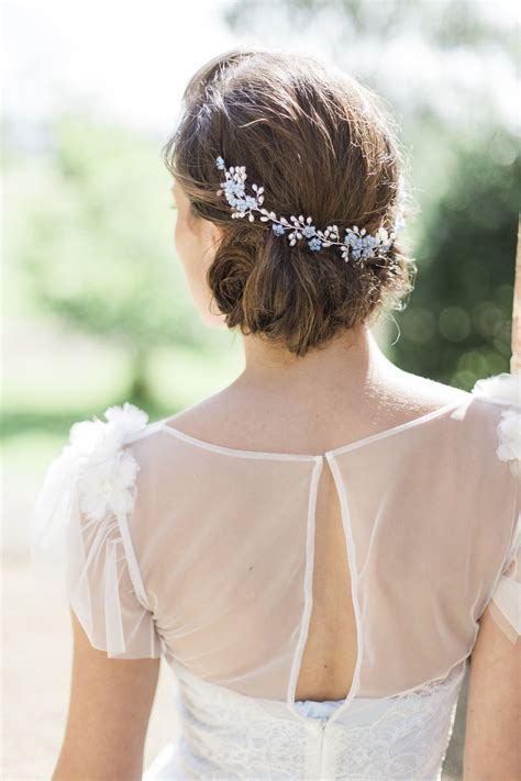 Hermione Harbutt Forget Me Not Headpiece Amy Fanton Photography Bridal Hairpiece Wedding