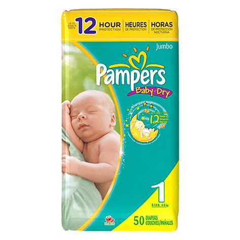 Pampers Baby Dry Size 1 Diapers 50 Ct Pack Pañales Y Pantalones De