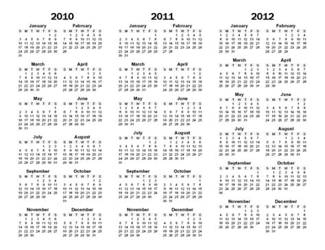 Printable 3 Year Calendar Calendar Templates