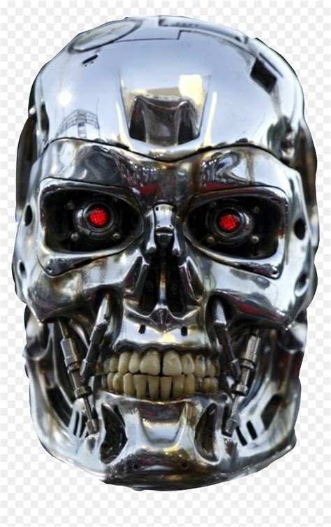 Terminator Half Face Of Robot Hd Png Download Vhv