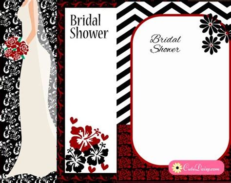 There's a lot of planning that goes into the perfect shower and theme. Free Printable Black and Red Bridal Shower Invitations | Red bridal showers, Bridal shower ...