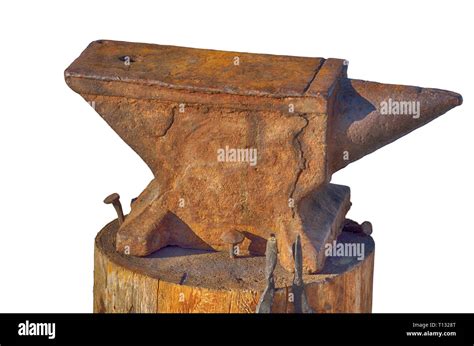 The Anvil Is A Blacksmiths Tooldesigned For Steel Forging Stock Photo