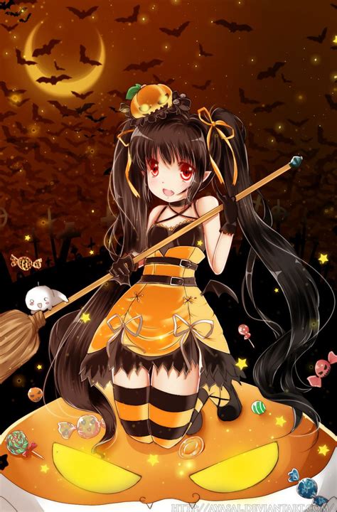 cutest little pumpkin in the patch by ayasal on deviantart anime halloween kawaii anime girl