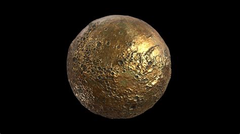 Mercury Planet Brass Stylised Download Free 3d Model By