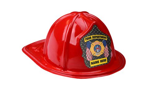 Custom Plastic Junior Firefighter Fire Hats Fire Safety For Life
