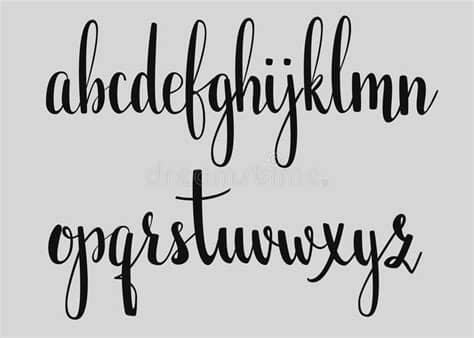 Scroll down the list to find options that look handwritten. Handwritten Brush Style Calligraphy Cursive Font Stock ...